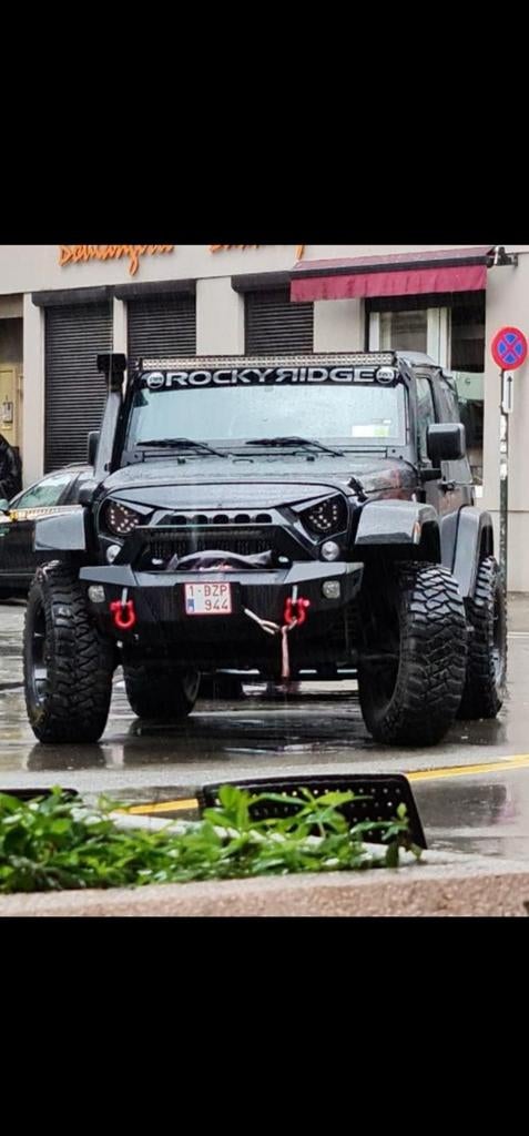 Jeep wrangler jk   2 places camionnette, Automaat, Cabriolet, Leder en Stof, Zwart