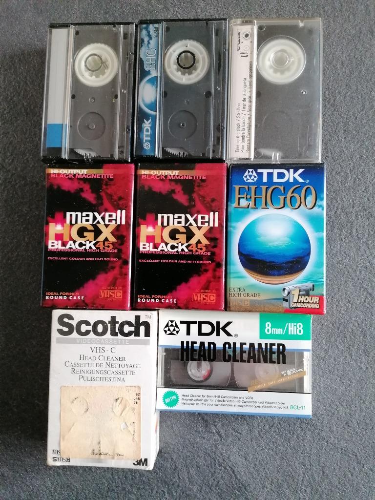 Gloednieuwe vhs-c videocassettes + 8mm video cassettes., Enlèvement ou Envoi, VHS-C ou SVHS-C, Cassette (vidéo)