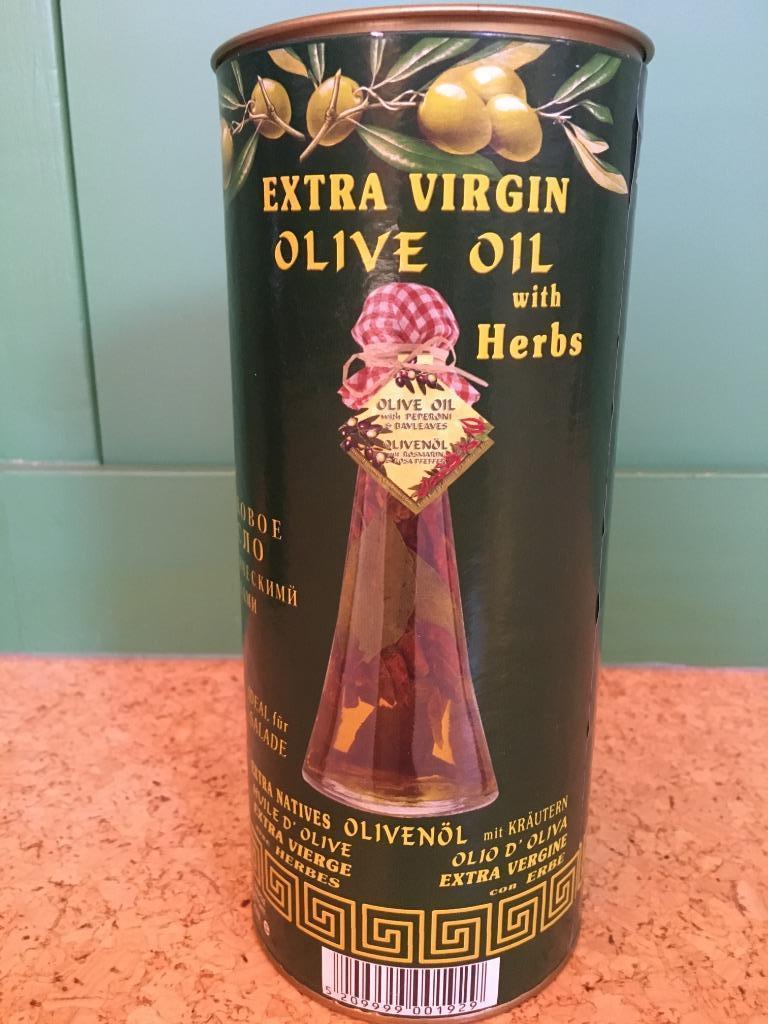 metalen koker olijfolie, Ophalen of Verzenden, Zo goed als nieuw, Verpakking