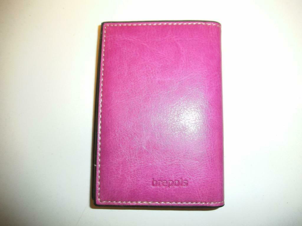 (Bank)kaartenmapje fuchsia leder Brepols (DS203-zc), Ophalen of Verzenden, Nieuw, Overige merken, Leder