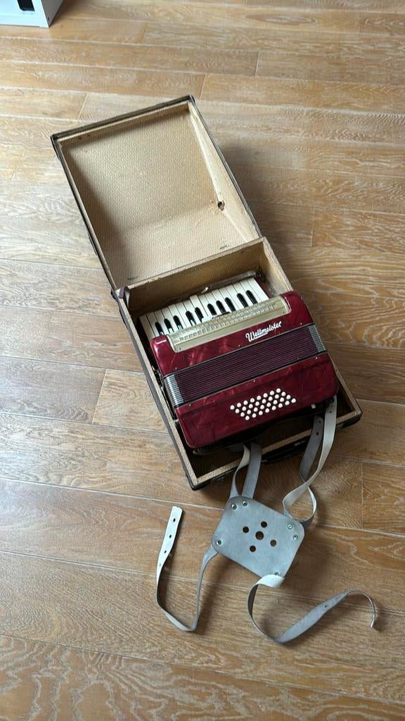 Accordéon Weltmeister, Musique & Instruments, Accordéons, Utilisé, Accordéon à boutons, Weltmeister, Avec bretelles