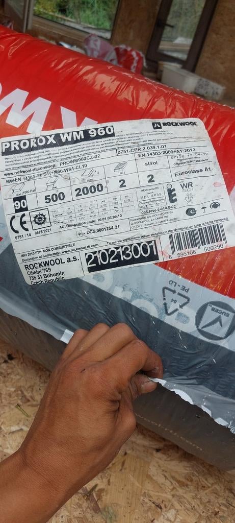 Rockwool prorox wm 960, Doe-het-zelf en Bouw, Isolatie en Afdichting, Ophalen, Zo goed als nieuw