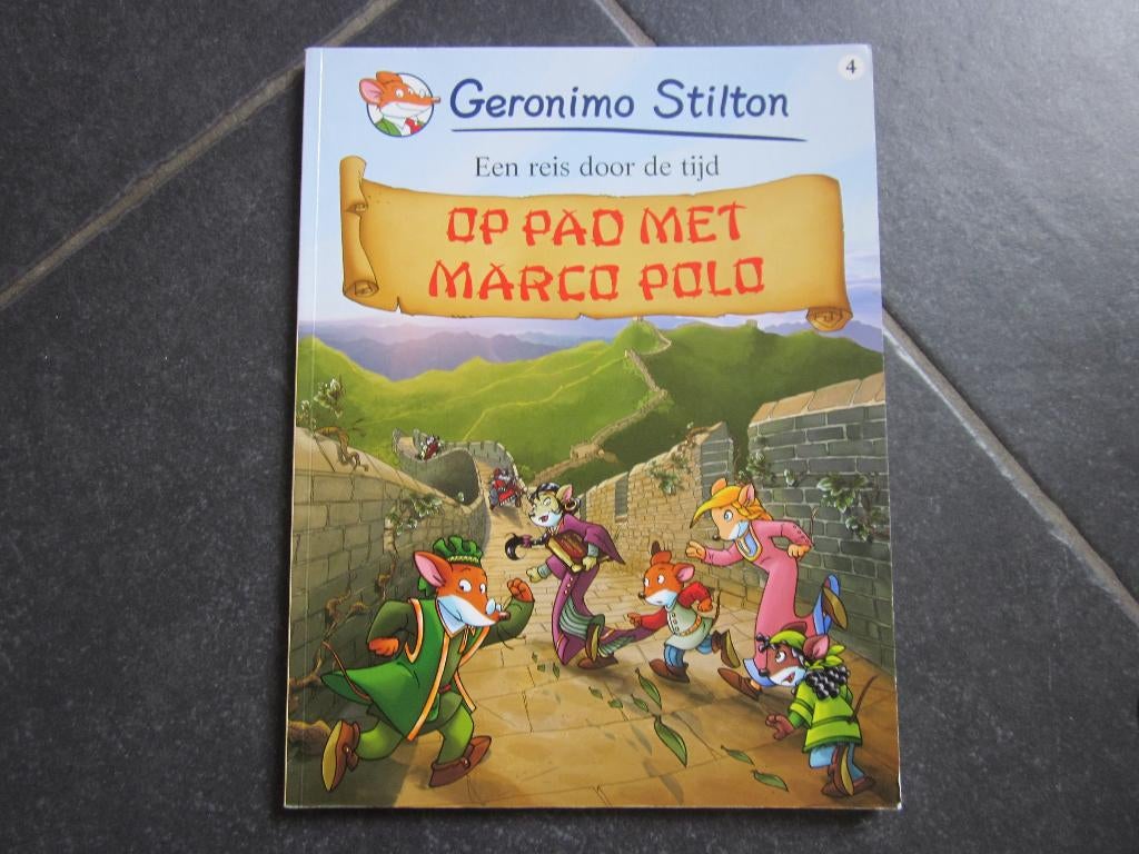 Strip Geronimo Stilton - Op pad met Marco Polo, Boeken, Stripverhalen, Gelezen, Eén stripboek, Ophalen of Verzenden