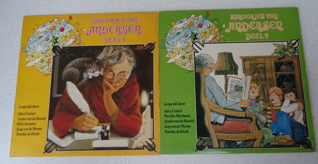 2 Sprookjes LP's "Sprookjes van Grim & Andersen"  van WSP Se, Cd's en Dvd's, Vinyl | Kinderen en Jeugd, Ophalen of Verzenden, Gebruikt