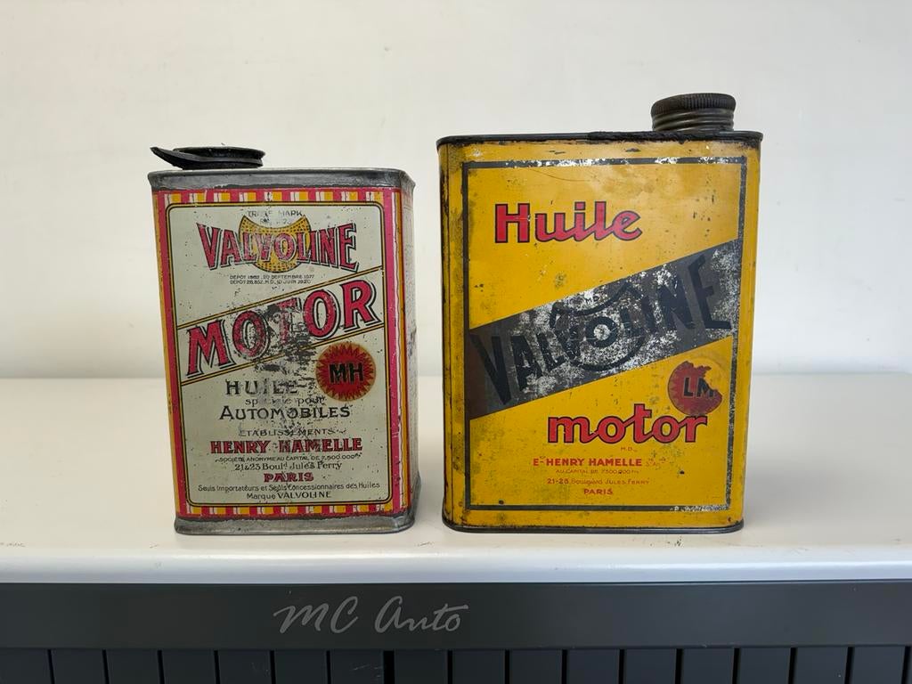 Valvoline oude olie blikken 1920, Verzamelen, Ophalen of Verzenden, Gebruikt, Verpakking