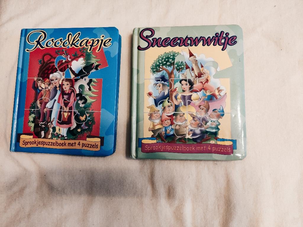 Sprookjespuzzelboek  met 4 puzzels, Kinderen en Baby's, Ophalen of Verzenden, 10 tot 50 stukjes, Gebruikt, 4 tot 6 jaar