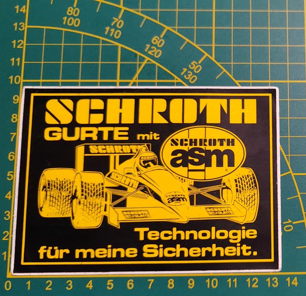 Sticker F1 jaren '80 SCHROTH asm system, Verzamelen, Stickers, Ophalen of Verzenden