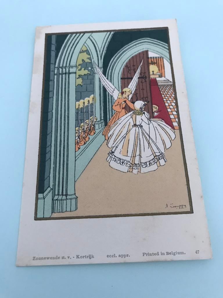 Gouppy communieprentje 1947, Envoi, Utilisé