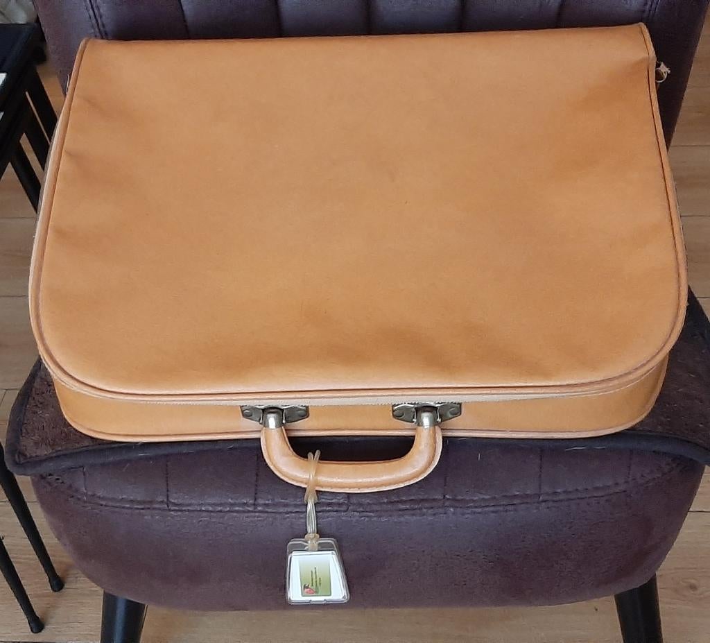Petite valise vintage skai 50cm x 40cm, Antiquités & Art, Enlèvement