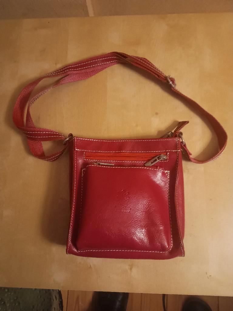 rode lederen handtas, Ophalen of Verzenden, Nieuw, Rood, Handtas