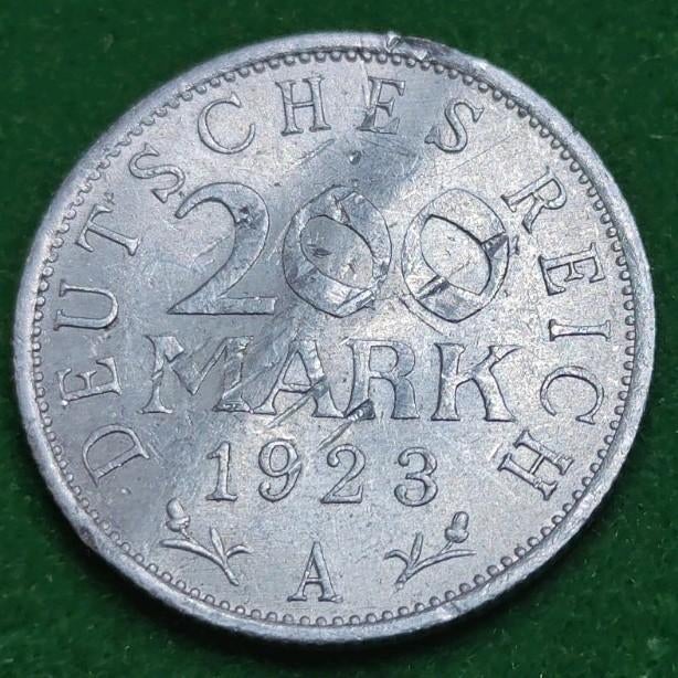 200 Mark Duitse Rijk Weimarrepubliek 1923, Ophalen of Verzenden, Duitsland, Losse munt