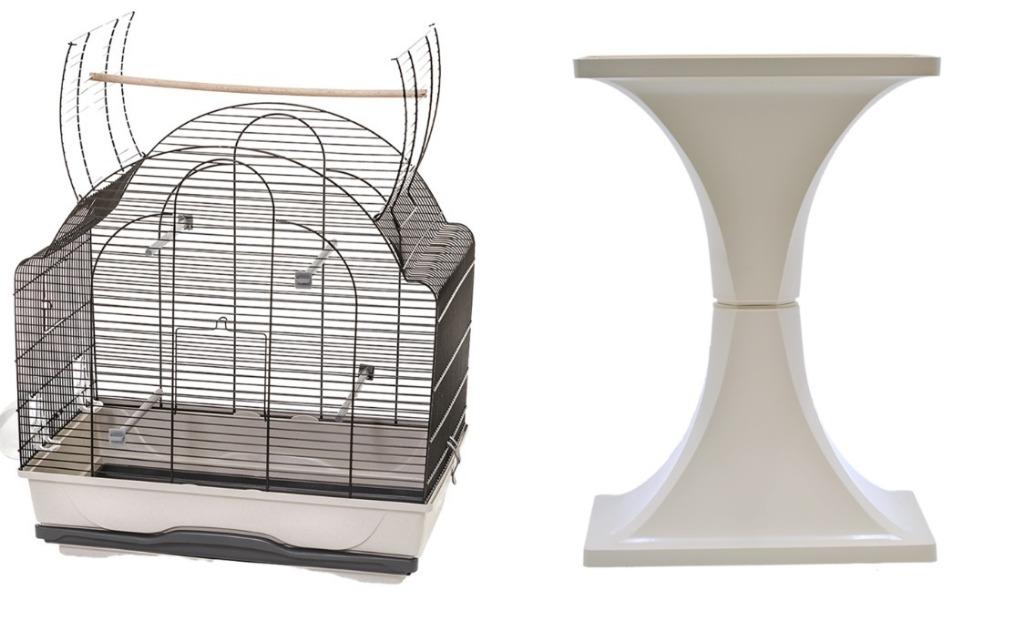 Vogelkooi Daisy Open Zwart-Zand, Ophalen, Nieuw, Kunststof, Vogelkooi