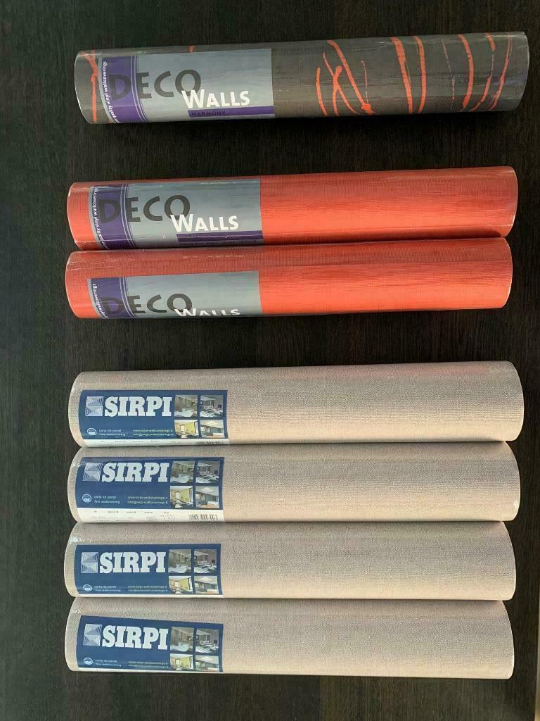 Diverse rollen kwaliteits behangpapier, Maison & Meubles, Ameublement | Papier peint, Enlèvement, 25 à 50 m², Orange, Modern