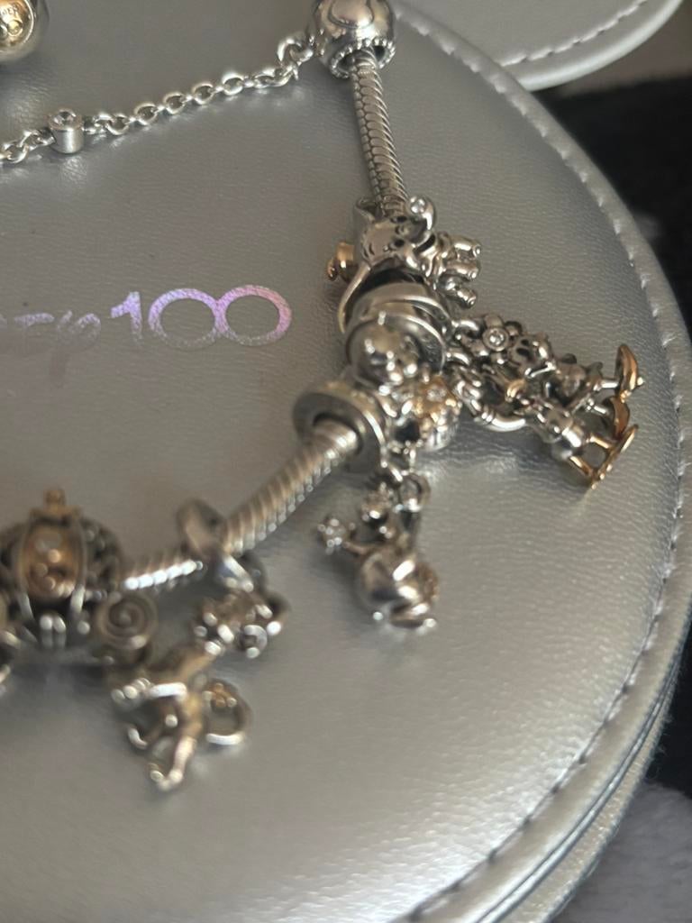 Limit edition van 100jaar Disney armband echte Pandora, Enlèvement ou Envoi, Comme neuf, Or