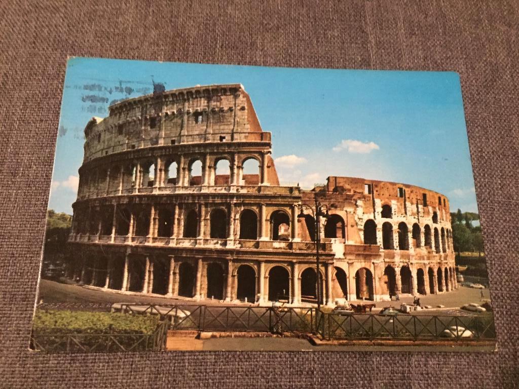 Oude postkaart Colosseum Rome, Ophalen of Verzenden, 1960 tot 1980, Gelopen, Italië