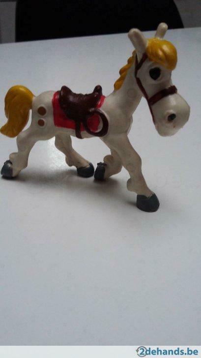 Lucky Luke - Brabo - Plastic Figure - Jolly Jumper 1978, Collections, Enlèvement ou Envoi, Utilisé
