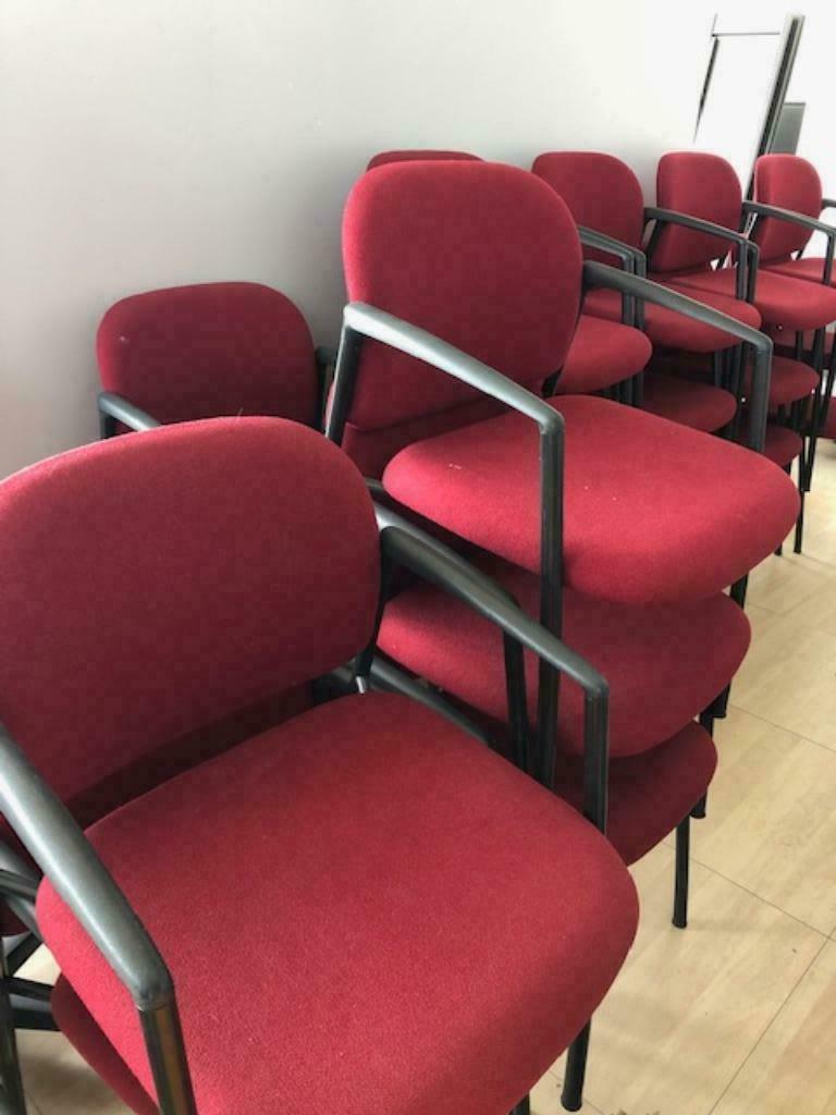 vergaderstoelen 5 stuks Ahrend  35 euro stuk, Huis en Inrichting, Ophalen, Gebruikt, Rood, Stof