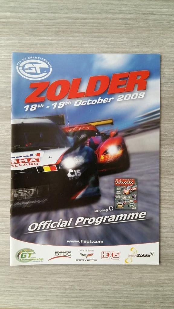 Fia GT Championship 2008 Circuit Zolder - Official Programme, Ophalen of Verzenden, Zo goed als nieuw, Overige merken