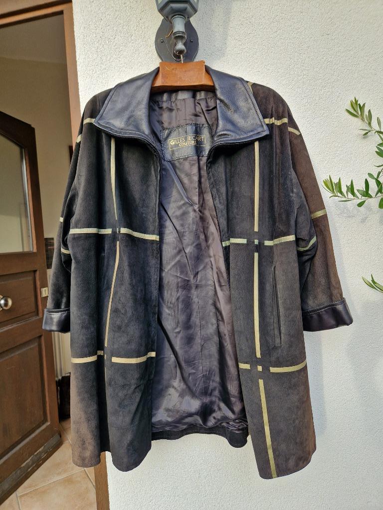 Veste Gilles Ricart Couture vintage - Col intérieur cuir - M, Gilles Ricart, Taille 38/40 (M), Enlèvement ou Envoi, Porté