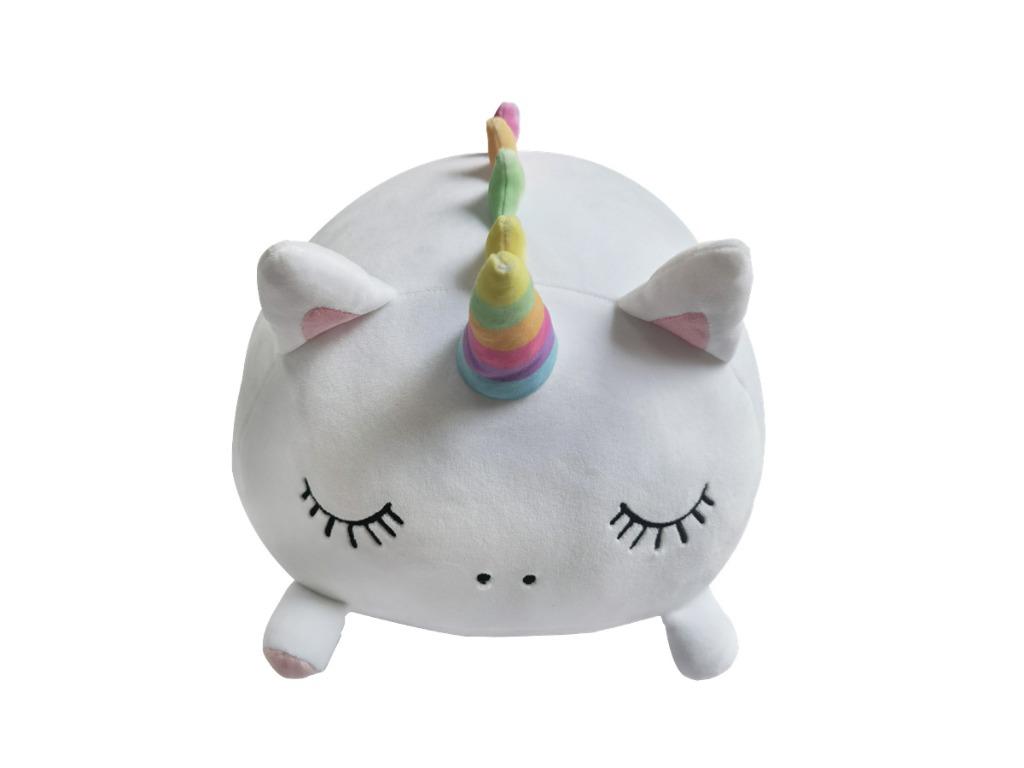 Coussin I-Total Licorne-Licorne blanc coussin enfant, Enlèvement ou Envoi, Neuf, Blanc, Autres formes