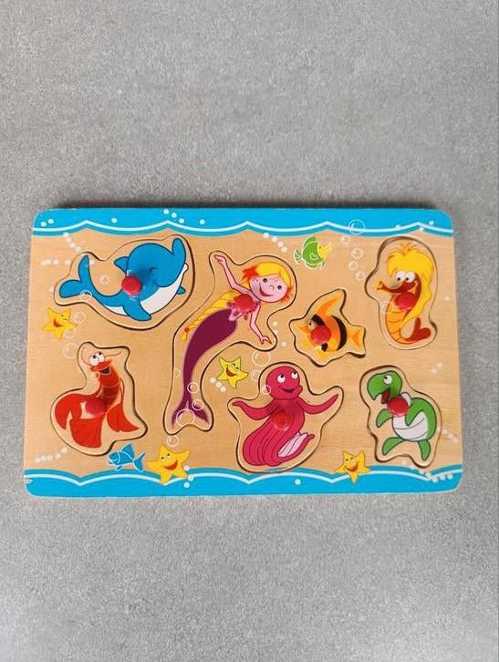 Houten legpuzzel van de kleine zeemeermin, Ophalen, Zo goed als nieuw
