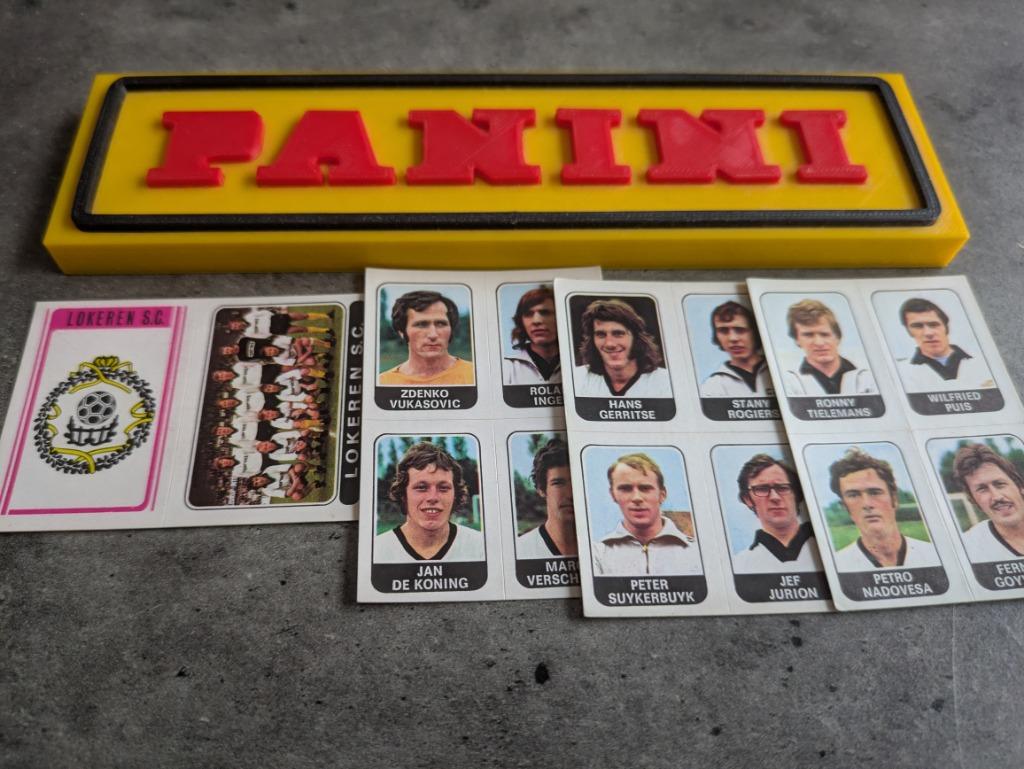 PANINI FOOTBALL 1973/74 LOKEREN  4X STICKERS 1973, Verzenden, Zo goed als nieuw