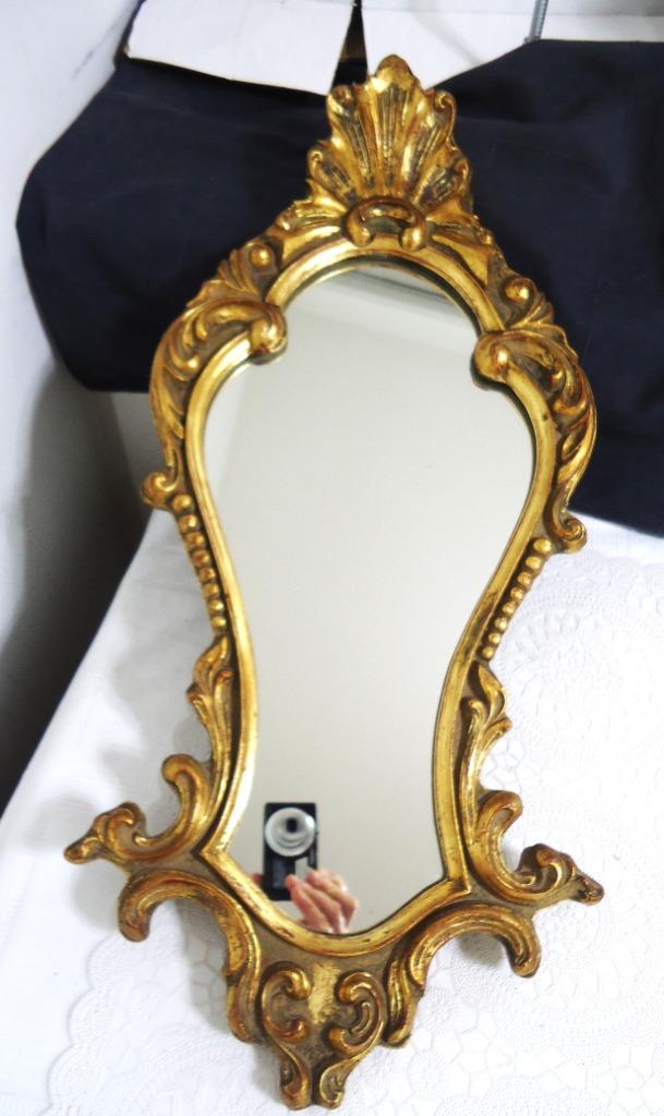 Spiegel Goud verguld Art Nouveau kader H54💎😍🤗🎁👌, Ophalen of Verzenden, Overige vormen, Minder dan 50 cm, Minder dan 100 cm