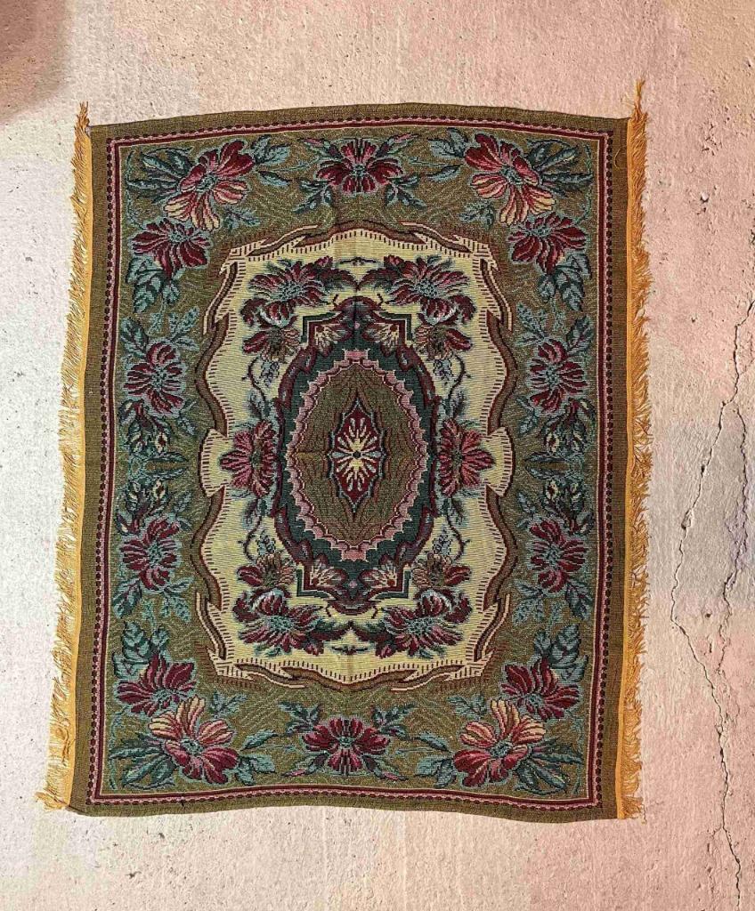Retro grand foulard tafelkleed semi klassieke bloem 171/133, Maison & Meubles, Enlèvement ou Envoi, Utilisé