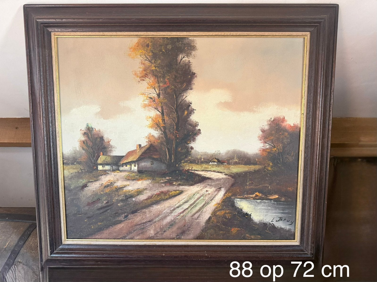 Decoratieve schilderij van Leon Bruy, Ophalen
