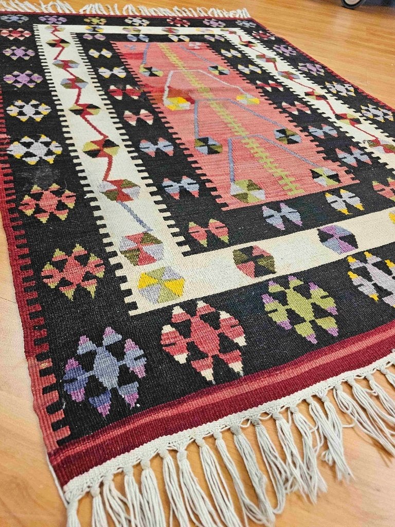 Traditioneel kelim kleed 127/89 cm, Huis en Inrichting, Ophalen of Verzenden, Gebruikt, Meerkleurig, Overige stijlen