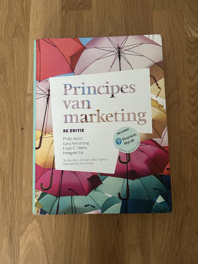 Principes van marketing (8e editie), Boeken, Studieboeken en Cursussen, Ophalen of Verzenden, Zo goed als nieuw, Hoger Onderwijs