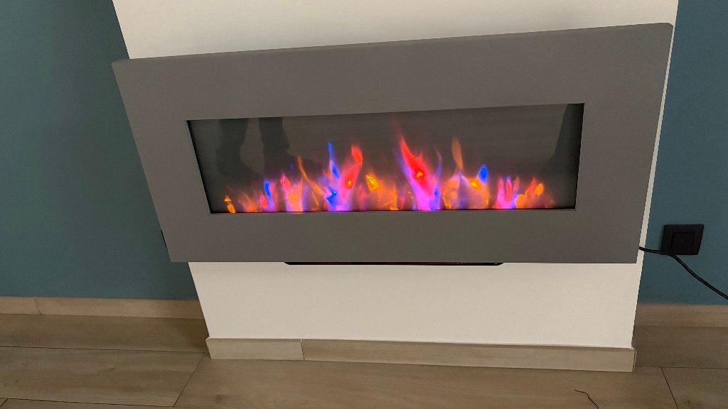Elektrisch haardvuur Newton, Huis en Inrichting, Ophalen, Gebruikt, Hangende haard, Elektrische haard