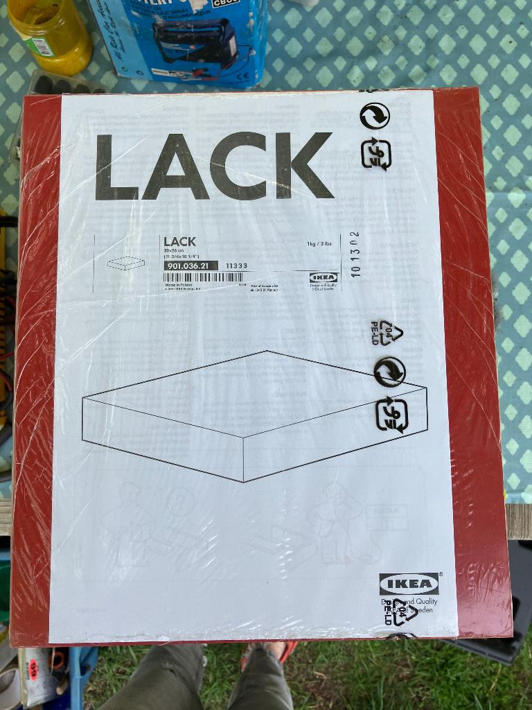 6 rode legplanken Lack IKEA, Huis en Inrichting, Woonaccessoires | Wandplanken en Boekenplanken, Ophalen, Zo goed als nieuw