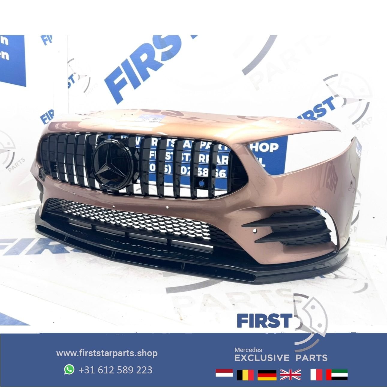 W177 BUMPER A35 AMG + BRABUS SPOILER Mercedes A Klasse 2018-, Gebruikt, -, Voor, Ophalen of Verzenden