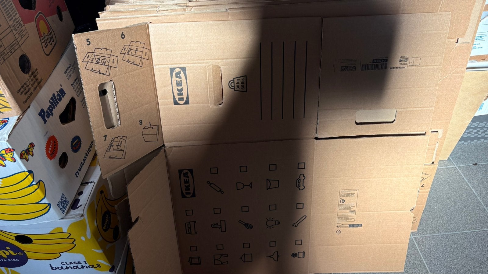 Verhuisdozen, Doe-het-zelf en Bouw, Ophalen, Gebruikt, Doos, Opvouwbaar