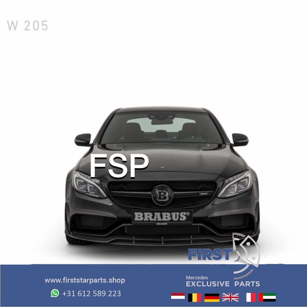 W205 C63 S BRABUS 600 PAKKET CARBON BUMPERS + INTERIEUR + VE, Gebruikt, -, Ophalen of Verzenden, Bumper
