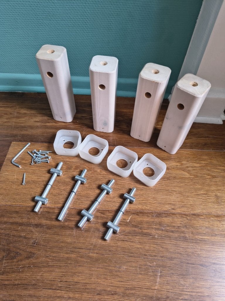 Kits lits superposés flexa + échelle, Enlèvement, Utilisé, 200 cm