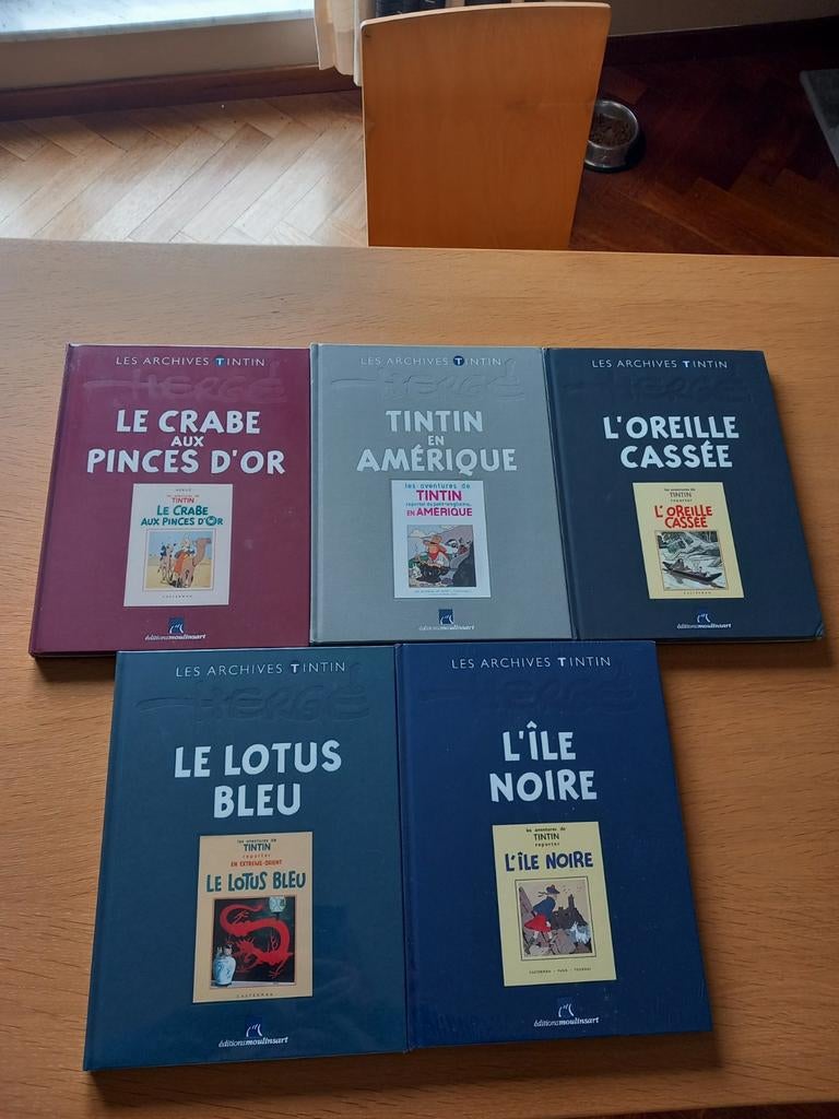 5 archives tintin noir et blanc (rare) atlas/moulinsart, Plusieurs BD, Neuf