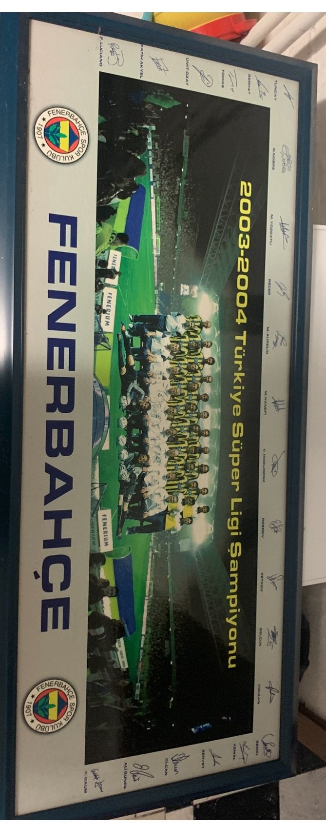 Cadre fenerbahce signature originale saison 2003-2004, Enlèvement ou Envoi, Comme neuf