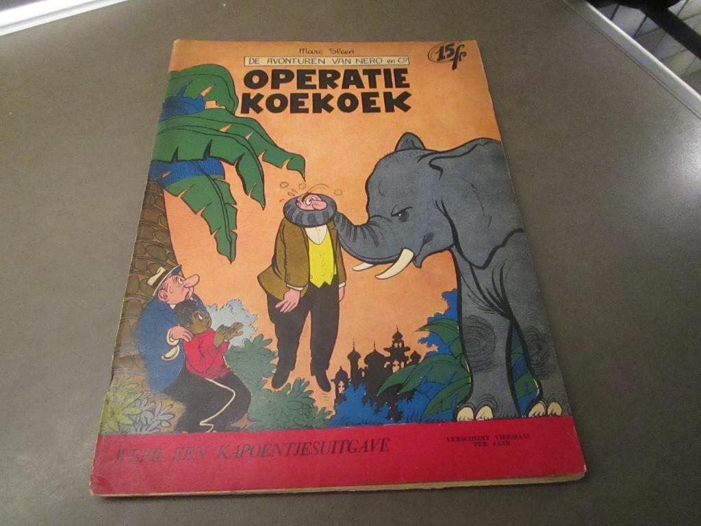 Nero - Operatie Koekoek - 1e druk - 1958, Boeken, Gelezen, Marc Sleen, Eén stripboek, Ophalen of Verzenden