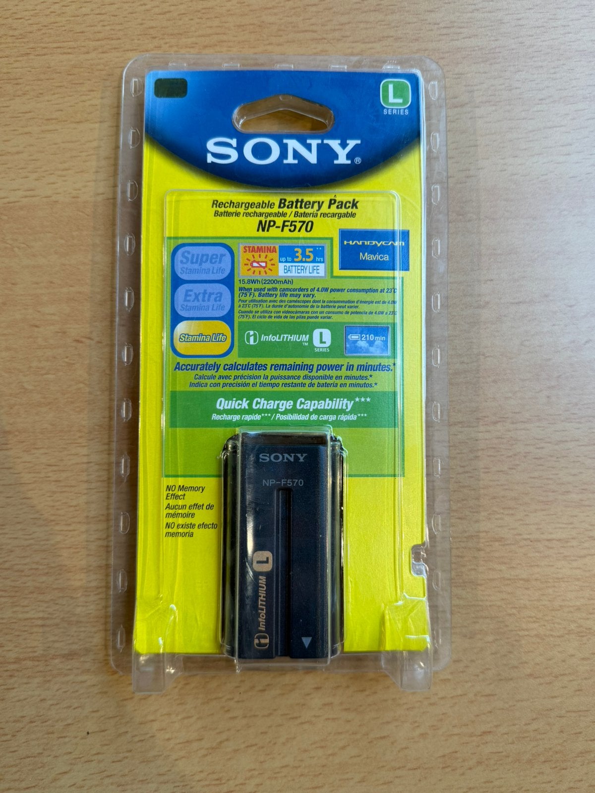 Sony NP-F570 battery pack NIEUW in blister, Ophalen of Verzenden, Nieuw