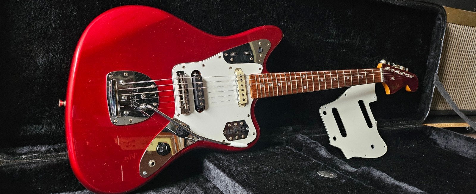 Fender jag66 matchin headstock 90's, Musique & Instruments, Enlèvement, Comme neuf, Fender