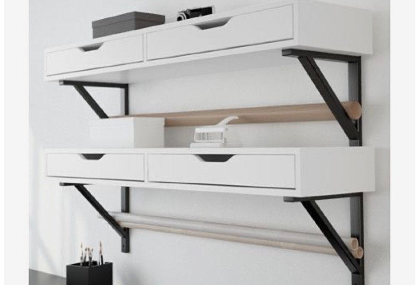2x ladekastjes ikea ekby alex met steun, Huis en Inrichting, Ophalen, Zo goed als nieuw