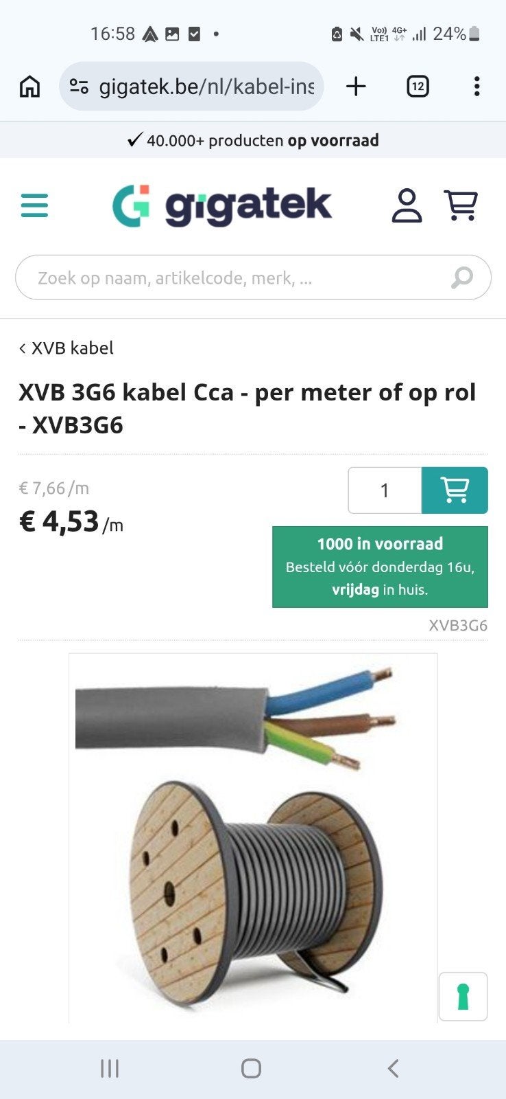 Exvb 3g6, Enlèvement ou Envoi