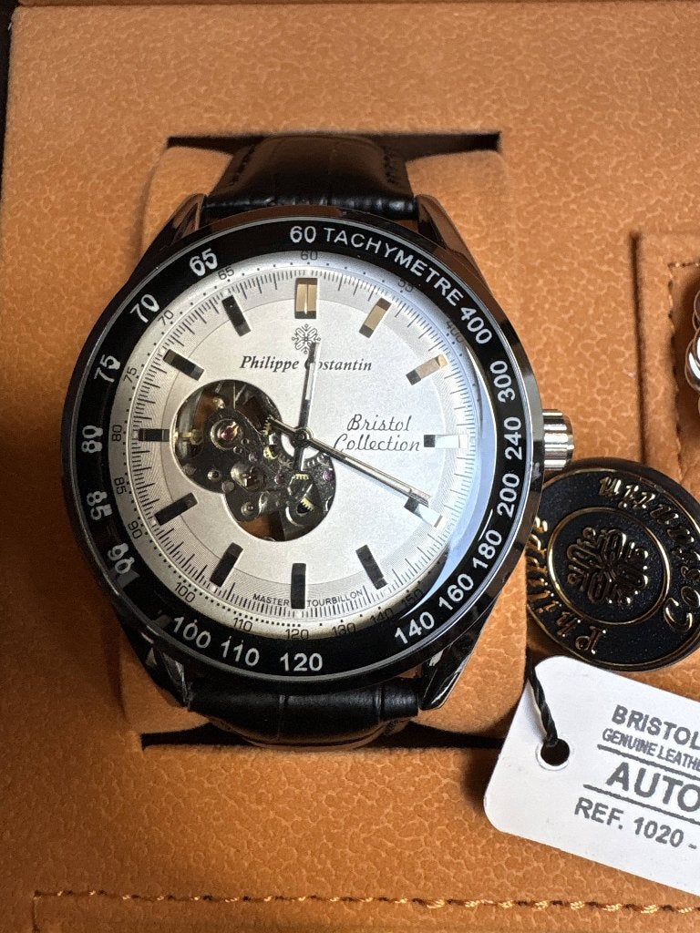 Philippe Constantin Bristol collectie 1020 horloge, Handtassen en Accessoires, Overige merken, Leer, Polshorloge, Nieuw