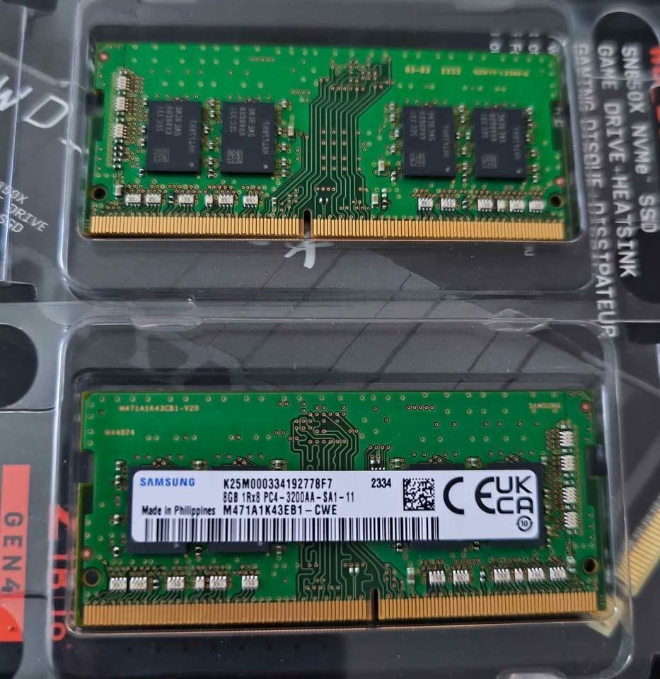 512gb nvme + 16gb ram ddr4 so-dim neuf, Computers en Software, RAM geheugen, Zo goed als nieuw, Laptop, 16 GB, DDR4, Ophalen