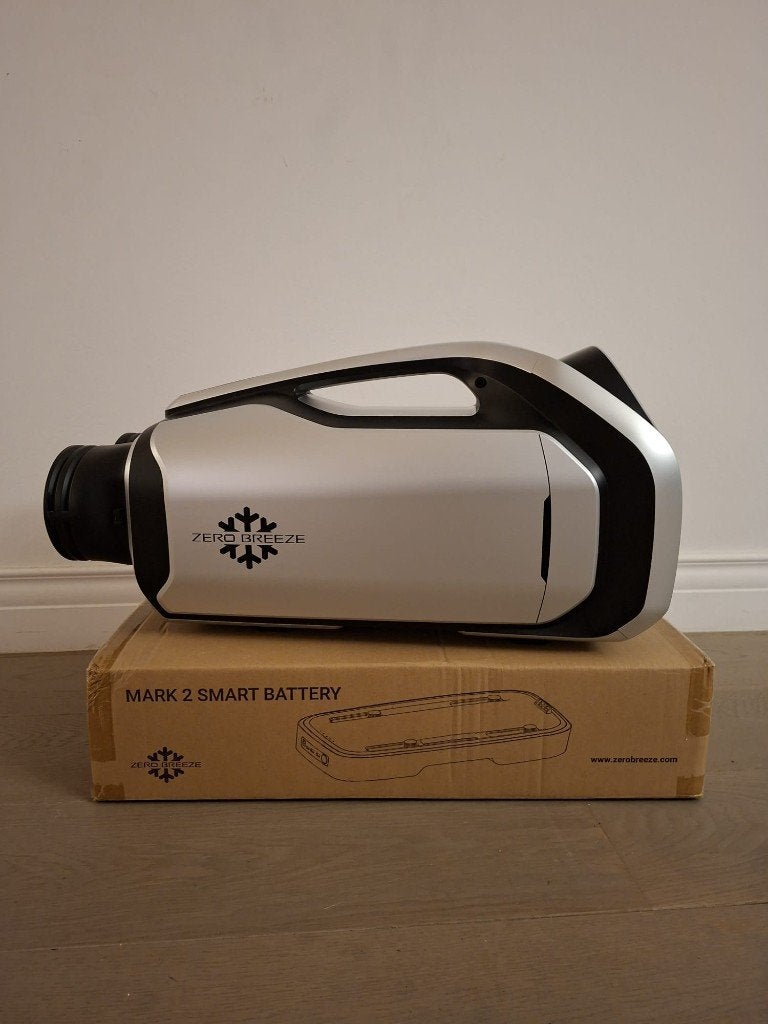 Zero Breeze draagbare airco + 1 extra batterij, Refroidissement et Déshumidification, 60 à 100 m³, Comme neuf, Enlèvement