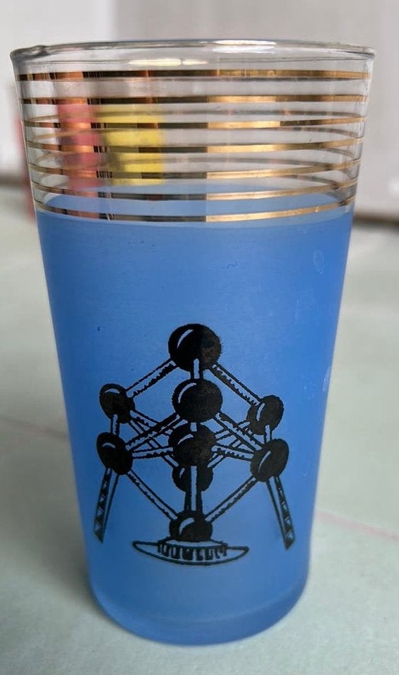 3 Authentiques verres souvenir expo 58, Enlèvement, Maison et Meubles