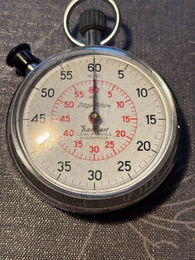 Lot de 3 chronomètres Hanhart – Parfait état, Ophalen, Wit, Zo goed als nieuw, Hanhart
