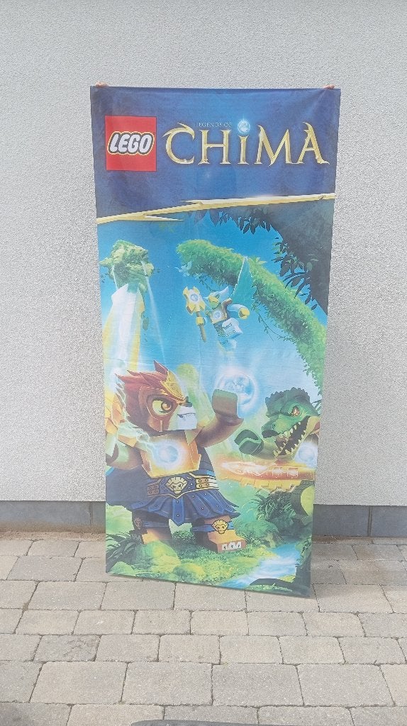 vintage Lego Legends of Chima stoffen banner store display, Ophalen of Verzenden, Nieuw, Lego